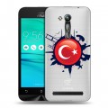 Полупрозрачный дизайнерский пластиковый чехол для ASUS ZenFone Go 4.5 ZB452KG Флаг Турции