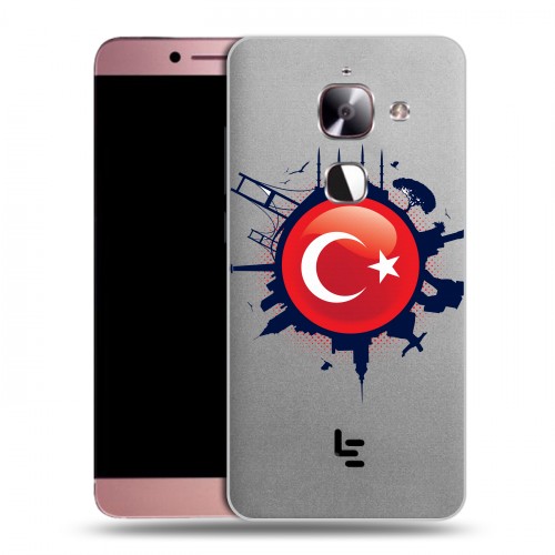 Полупрозрачный дизайнерский пластиковый чехол для LeEco Le 2 Флаг Турции