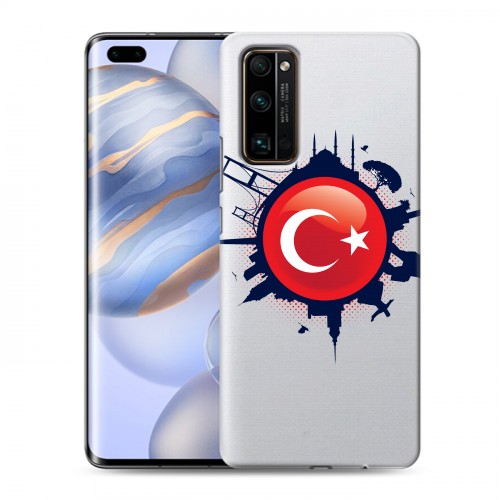Полупрозрачный дизайнерский силиконовый чехол для Huawei Honor 30 Pro Флаг Турции