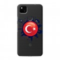 Полупрозрачный дизайнерский пластиковый чехол для Google Pixel 4a Флаг Турции