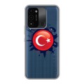 Полупрозрачный дизайнерский силиконовый с усиленными углами чехол для Tecno Spark Go 2022 Флаг Турции