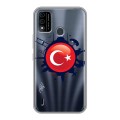 Полупрозрачный дизайнерский силиконовый чехол для Itel A48 Флаг Турции