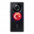 Полупрозрачный дизайнерский силиконовый с усиленными углами чехол для Realme 11 Pro Флаг Турции