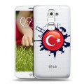Полупрозрачный дизайнерский пластиковый чехол для LG Optimus G2 mini Флаг Турции