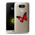 Полупрозрачный дизайнерский пластиковый чехол для LG G5 Флаг Турции