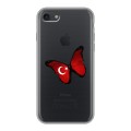 Полупрозрачный дизайнерский силиконовый чехол для Iphone 7 Флаг Турции