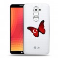 Полупрозрачный дизайнерский силиконовый чехол для LG Optimus G2 Флаг Турции