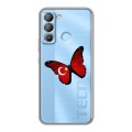 Полупрозрачный дизайнерский силиконовый с усиленными углами чехол для Tecno Pop 5 LTE Флаг Турции