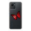 Полупрозрачный дизайнерский силиконовый чехол для Realme C30 Флаг Турции