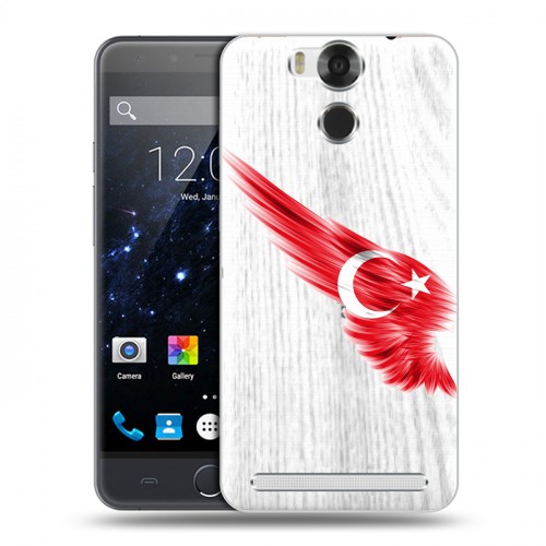 Полупрозрачный дизайнерский пластиковый чехол для Ulefone Power Флаг Турции
