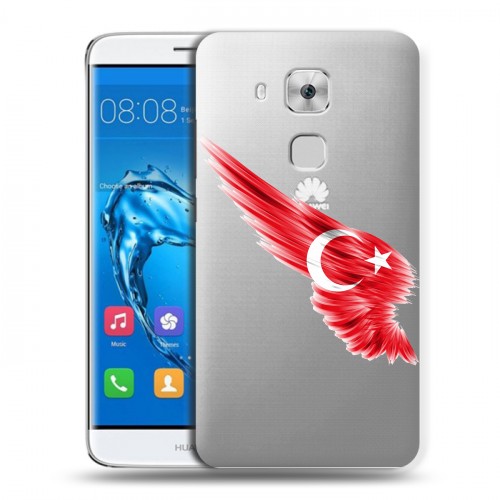 Полупрозрачный дизайнерский пластиковый чехол для Huawei Nova Plus Флаг Турции