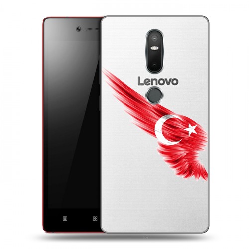 Полупрозрачный дизайнерский пластиковый чехол для Lenovo Phab 2 Plus Флаг Турции