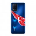 Полупрозрачный дизайнерский пластиковый чехол для Realme Narzo 30 5G Флаг Турции