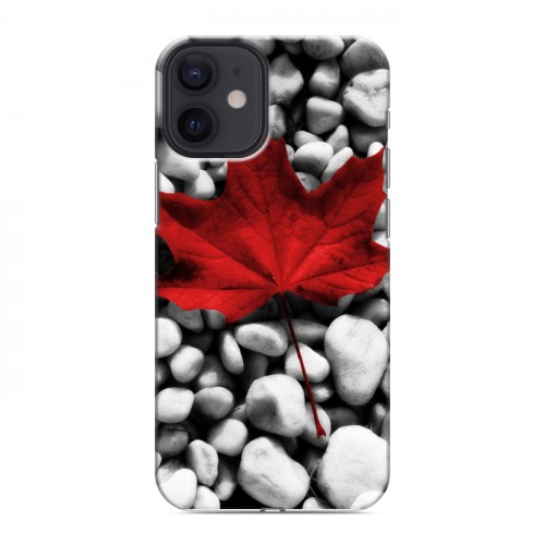 Дизайнерский силиконовый с усиленными углами чехол для Iphone 12 Mini флаг Канады