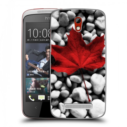 Дизайнерский пластиковый чехол для HTC Desire 500 флаг Канады
