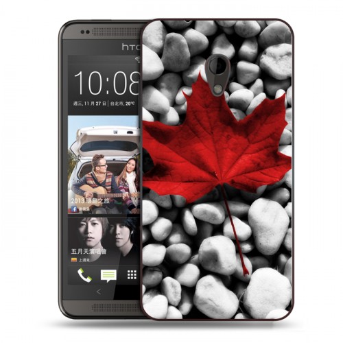 Дизайнерский пластиковый чехол для HTC Desire 700 флаг Канады