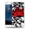 Дизайнерский пластиковый чехол для Huawei Ascend G7 флаг Канады