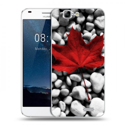 Дизайнерский пластиковый чехол для Huawei Ascend G7 флаг Канады