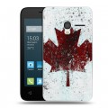 Дизайнерский пластиковый чехол для Alcatel One Touch Pixi 3 (4.0) флаг Канады