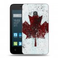 Дизайнерский пластиковый чехол для Alcatel One Touch Pixi 4 (4) флаг Канады