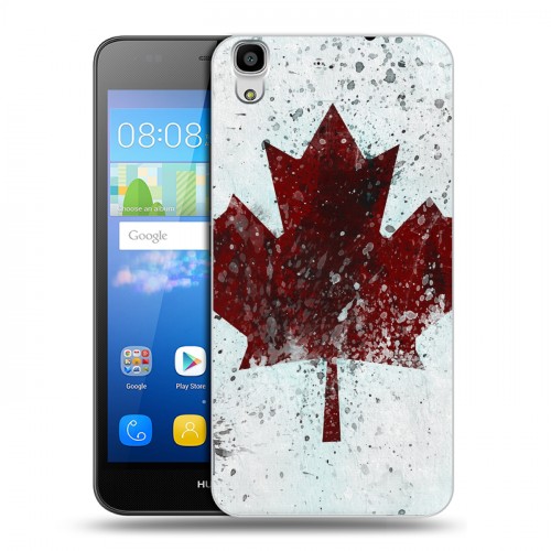 Дизайнерский пластиковый чехол для Huawei Y6 флаг Канады