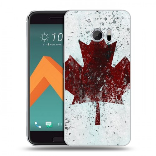 Дизайнерский пластиковый чехол для HTC 10 флаг Канады