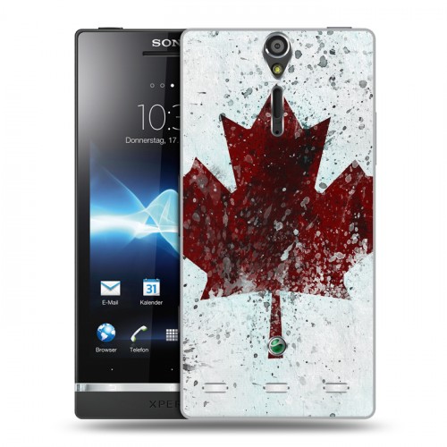 Дизайнерский пластиковый чехол для Sony Xperia S флаг Канады