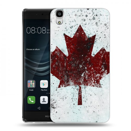 Дизайнерский пластиковый чехол для Huawei Y6II флаг Канады