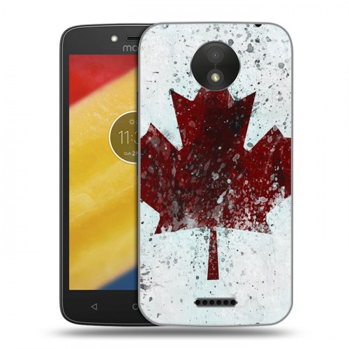 Дизайнерский пластиковый чехол для Motorola Moto C Plus флаг Канады