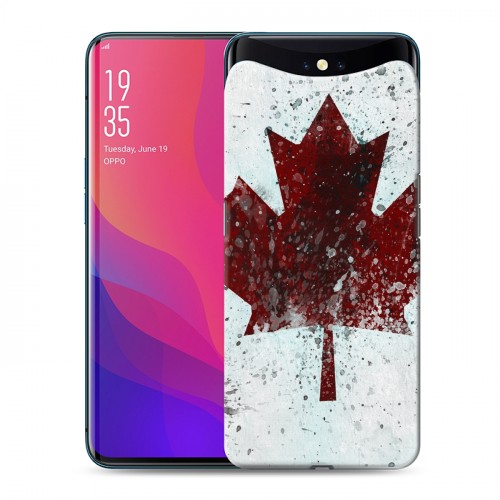 Дизайнерский силиконовый чехол для OPPO Find X флаг Канады