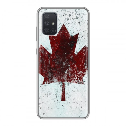 Дизайнерский силиконовый чехол для Samsung Galaxy A71 флаг Канады