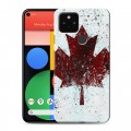 Дизайнерский пластиковый чехол для Google Pixel 5 флаг Канады