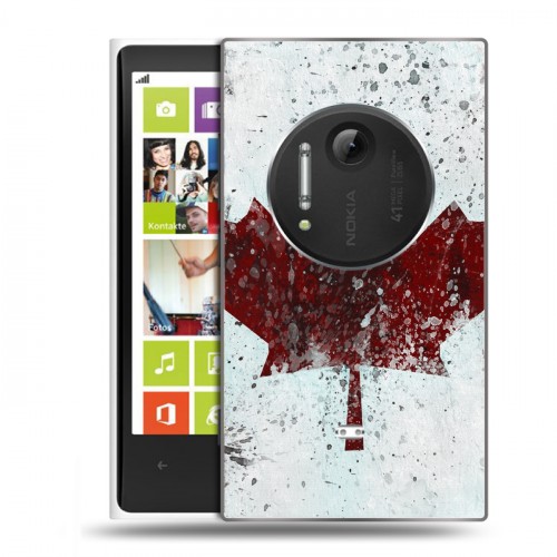 Дизайнерский пластиковый чехол для Nokia Lumia 1020 флаг Канады