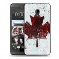 Дизайнерский пластиковый чехол для HTC Desire 700 флаг Канады