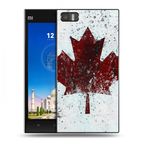 Дизайнерский пластиковый чехол для Xiaomi MI3 флаг Канады