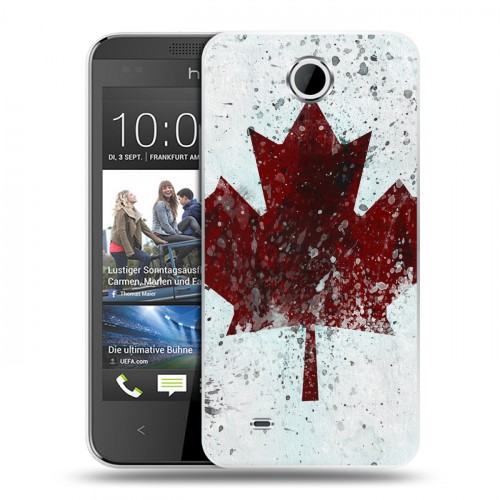Дизайнерский пластиковый чехол для HTC Desire 300 флаг Канады