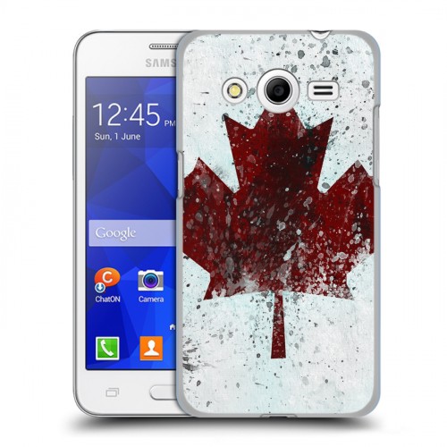 Дизайнерский пластиковый чехол для Samsung Galaxy Core 2 флаг Канады