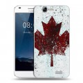 Дизайнерский силиконовый чехол для Huawei Ascend G7 флаг Канады