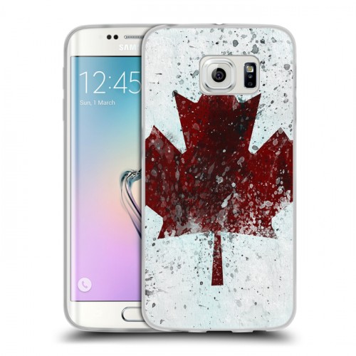 Дизайнерский пластиковый чехол для Samsung Galaxy S6 Edge флаг Канады