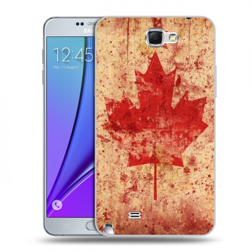 Дизайнерский пластиковый чехол для Samsung Galaxy Note 2 флаг Канады