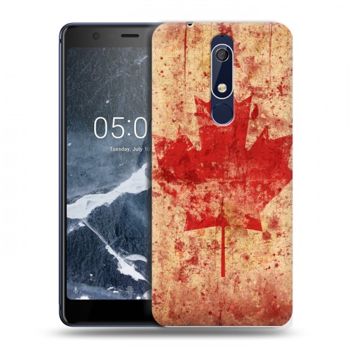 Дизайнерский пластиковый чехол для Nokia 5.1 флаг Канады