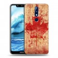 Дизайнерский силиконовый чехол для Nokia 5.1 Plus флаг Канады