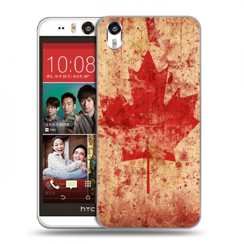 Дизайнерский силиконовый чехол для HTC Desire Eye флаг Канады
