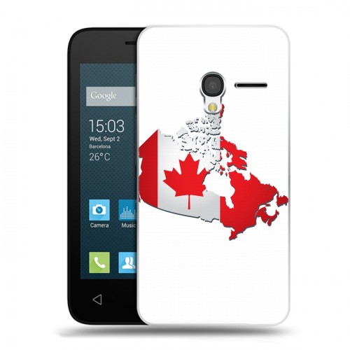 Дизайнерский пластиковый чехол для Alcatel One Touch Pixi 3 (4.5) Флаг Канады