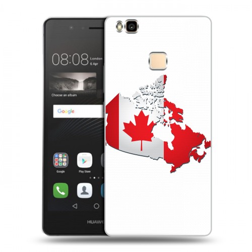 Дизайнерский пластиковый чехол для Huawei P9 Lite Флаг Канады