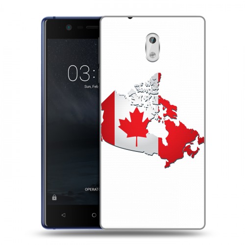 Дизайнерский пластиковый чехол для Nokia 3 Флаг Канады