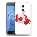 Дизайнерский пластиковый чехол для Huawei Honor 6C Pro Флаг Канады