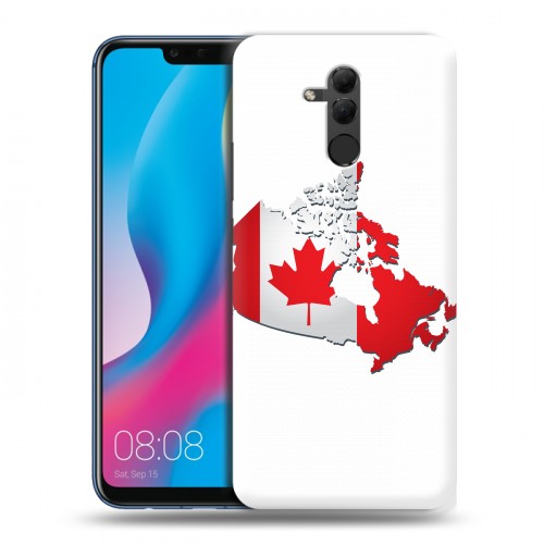 Дизайнерский силиконовый с усиленными углами чехол для Huawei Mate 20 Lite Флаг Канады