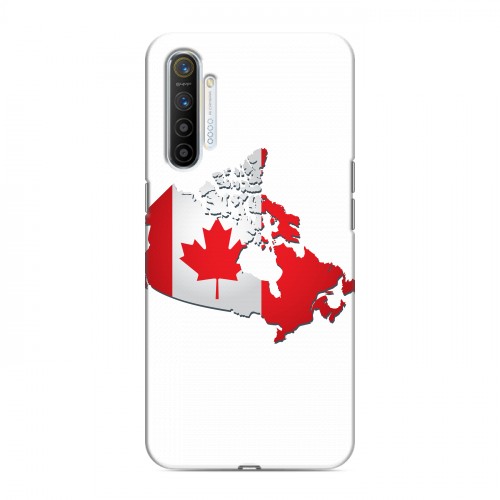 Дизайнерский силиконовый с усиленными углами чехол для Realme XT Флаг Канады