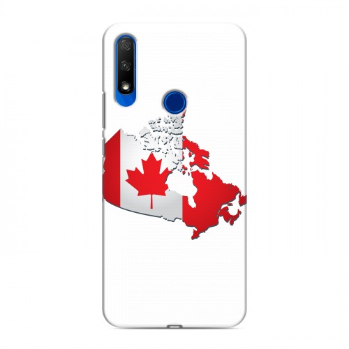Дизайнерский силиконовый с усиленными углами чехол для Huawei Honor 9X Флаг Канады